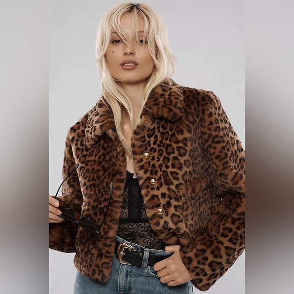 Anthropologie Maeve Faux Fur Coat NWT - Picture 5 of 13